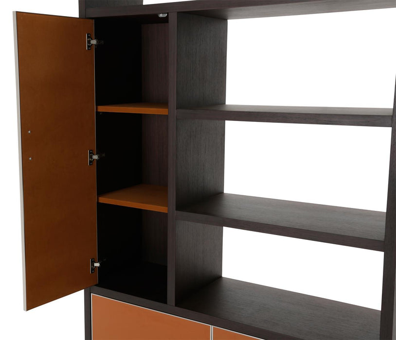 21 Cosmopolitan 2pc Bookcase in Umber/Orange