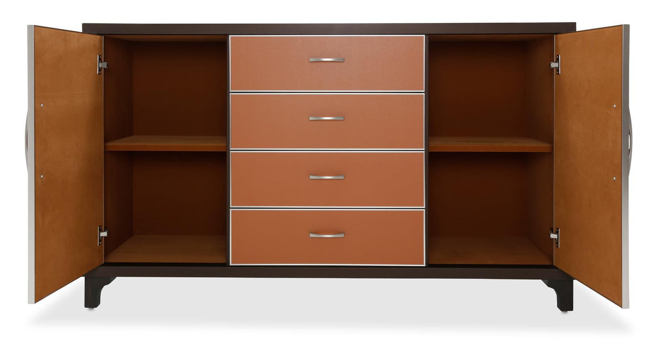 21 Cosmopolitan 4 Drawer Dresser in Orange/Umber - Furniture Max (Falls Church,VA) *