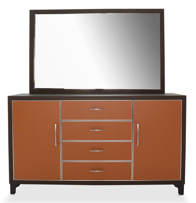 21 Cosmopolitan 4 Drawer Dresser in Orange/Umber - Furniture Max (Falls Church,VA) *