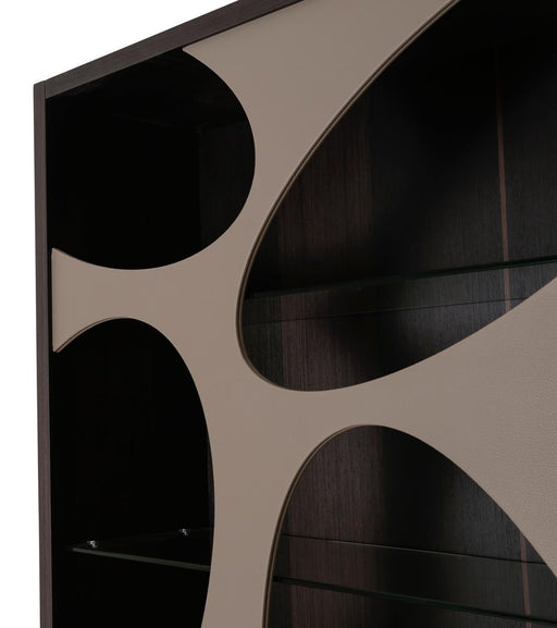 21 Cosmopolitan Curio Center Cabinet in Taupe/Umber - Furniture Max (Falls Church,VA) *