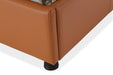 21 Cosmopolitan Queen Upholstered Tufted Bed in Orange/Umber - Furniture Max (Falls Church,VA) *