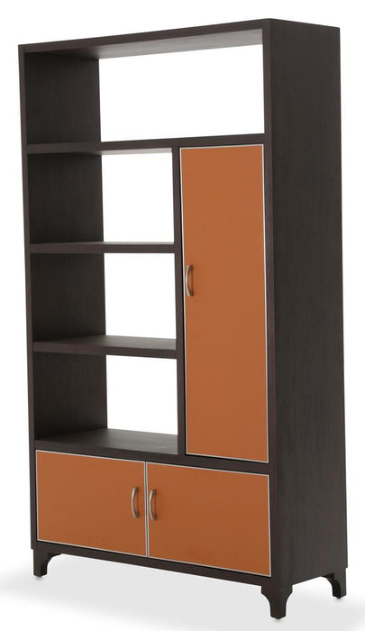 21 Cosmopolitan Right Bookcase in Umber/Orange - Furniture Max (Falls Church,VA) *