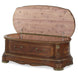 Cortina Leather Bedside Bench in Honey Walnut - Furniture Max (Falls Church,VA) *