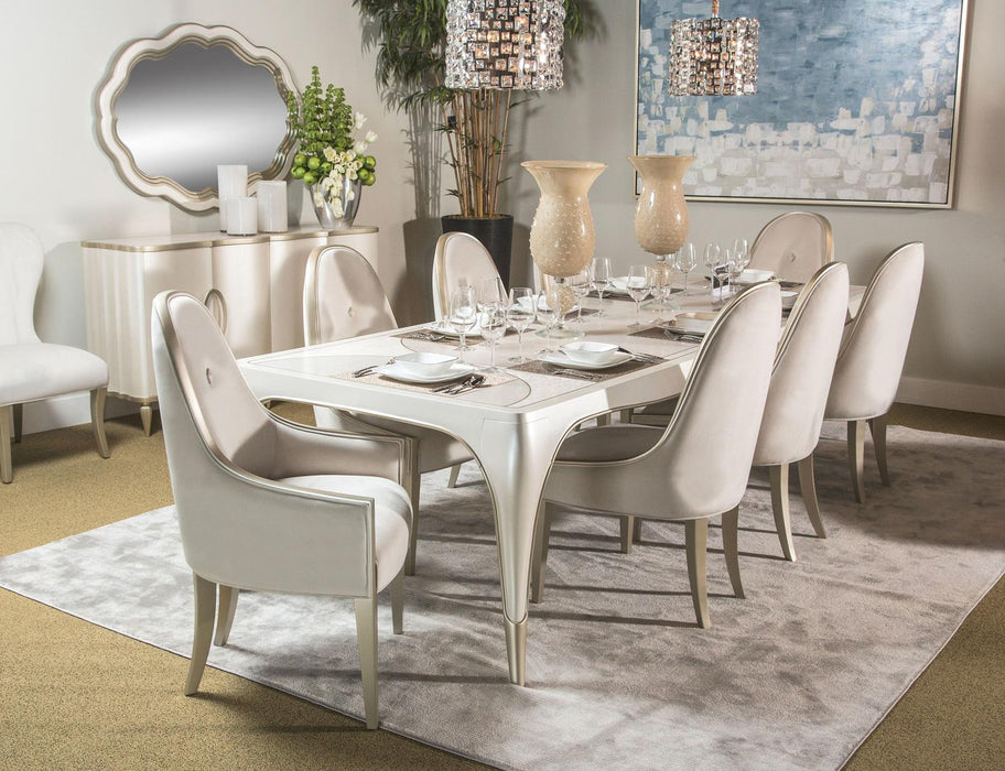 Furniture London Place Dining Table in Creamy Pearl
