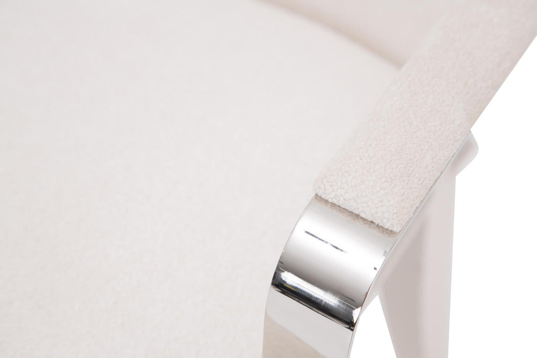 Glimmering Heights Upholstered Arm Chair in Ivory (Set of 2) - Furniture Max (Falls Church,VA) *