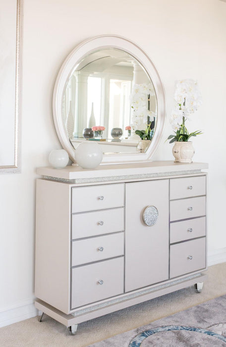 Glimmering Heights Wall Mirror in Ivory - Furniture Max (Falls Church,VA) *