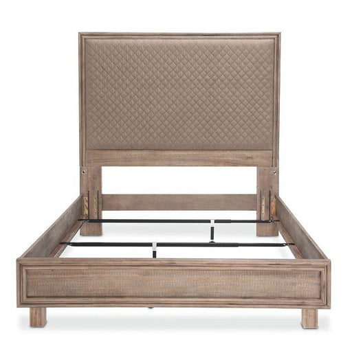 Hudson Ferry California King Panel Bed in Driftwood (Brown Fabric) - Furniture Max (Falls Church,VA) *