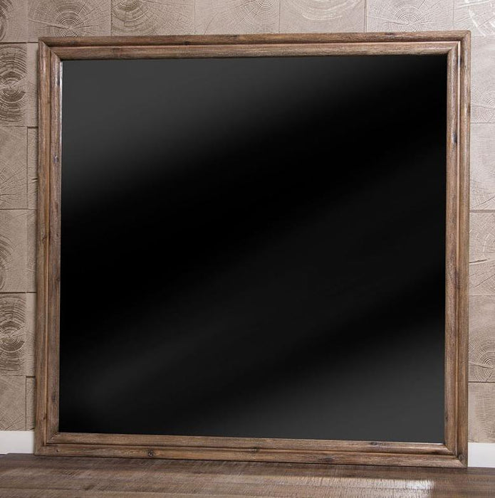 Hudson Ferry Mirror in Driftwood (Brown Fabric) - Furniture Max (Falls Church,VA) *