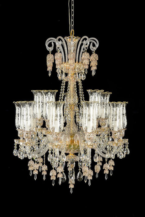 Lighting Garnier 15 Light Chandelier in Clear and Gold - Furniture Max (Falls Church,VA) *
