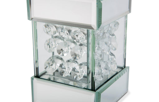 Montreal Mirrored/Crystal Candle Holders, Tall (2/pack) - Furniture Max (Falls Church,VA) *