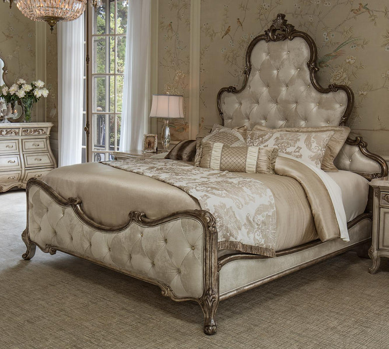 Platine de Royale California King Panel Bed in Antique Platinum 09000CKPL3-101