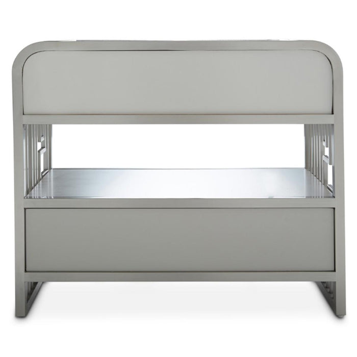 Roxbury Park 2 Drawer Nightstand in Stainless Steel