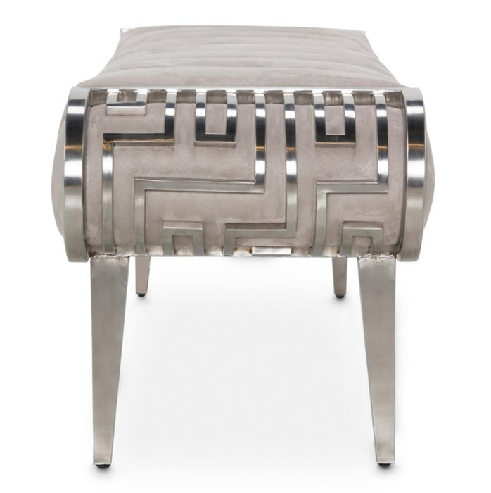 Roxbury Park Channel Tufted Bed Bench in Stainless Steel - Furniture Max (Falls Church,VA) *