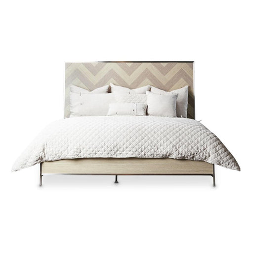 Silverlake Village King Panel Bed in Washed Oak - Furniture Max (Falls Church,VA) *