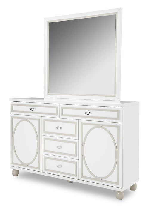 Sky Tower Dresser Mirror in White Cloud - Furniture Max (Falls Church,VA) *