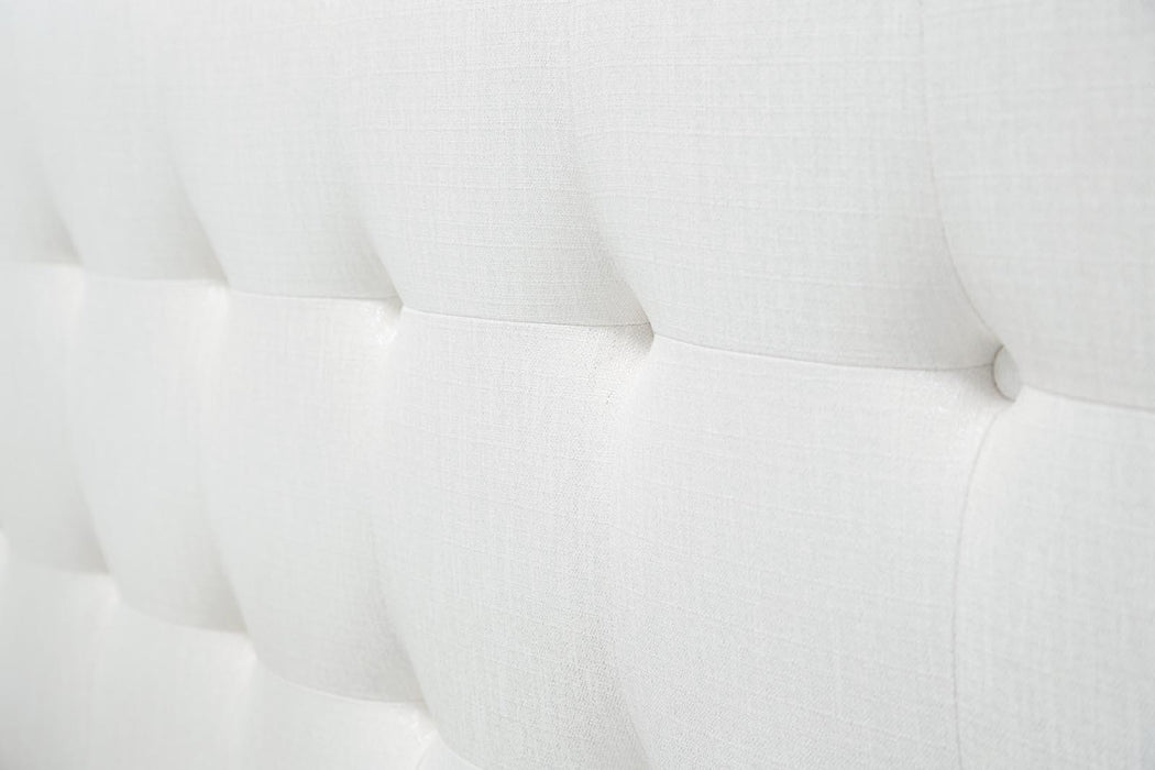 Sky Tower King Upholstered Platform Bed in White Cloud - Furniture Max (Falls Church,VA) *
