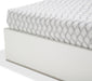 State St California King Upholstered Panel Bed in Glossy White - Furniture Max (Falls Church,VA) *
