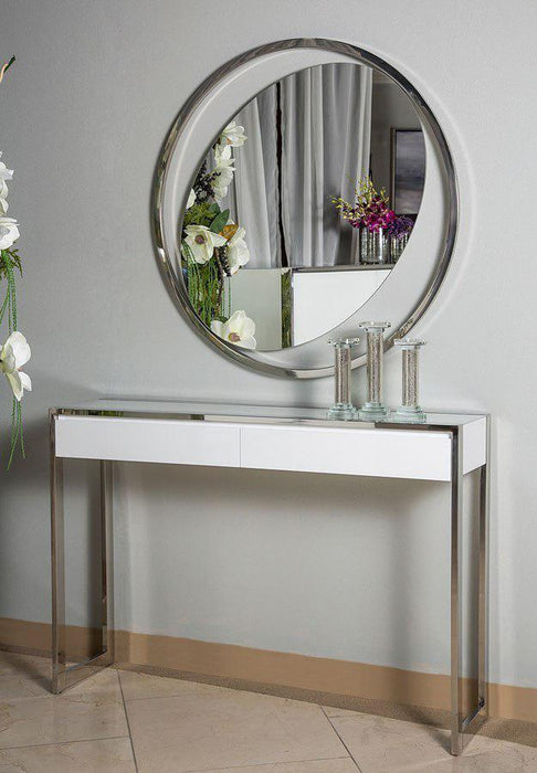State St Console Table in Glossy White