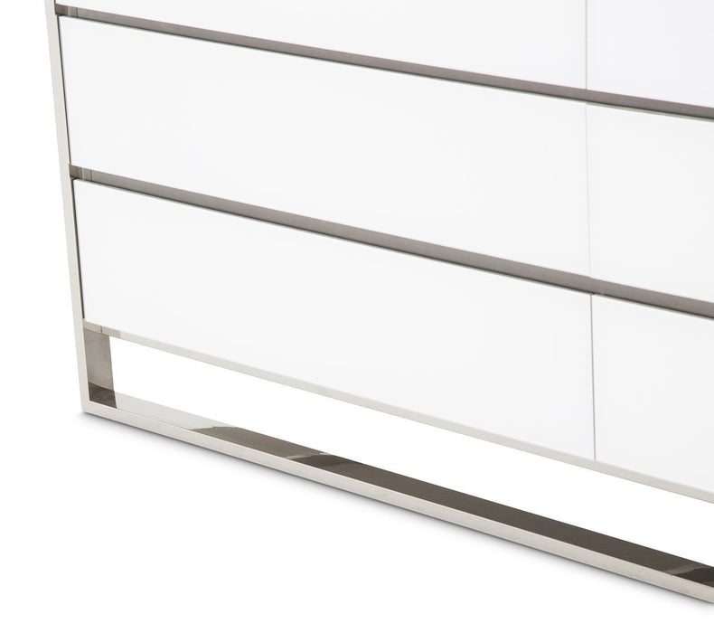 State St Metal Dresser in Glossy White - Furniture Max (Falls Church,VA) *
