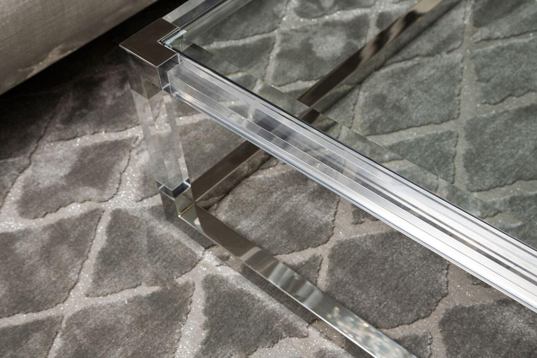 State St Square Cocktail Table in Stainless Steel - Furniture Max (Falls Church,VA) *