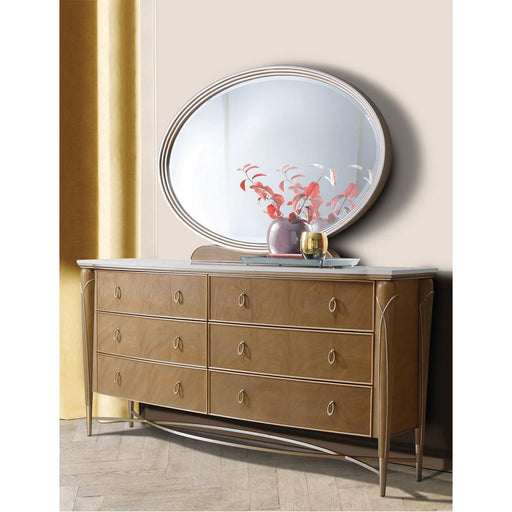 Villa Cherie Mirror in Caramel - Furniture Max (Falls Church,VA) *