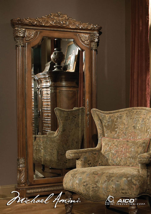 Villa Valencia Accent Wall Mirror in Chestnut - Furniture Max (Falls Church,VA) *