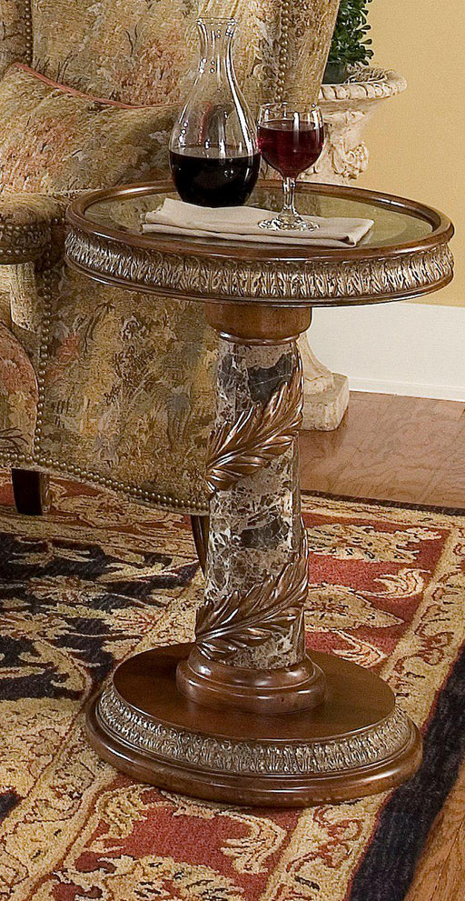 Villa Valencia Chair Side Table in Classic Chestnut - Furniture Max (Falls Church,VA) *