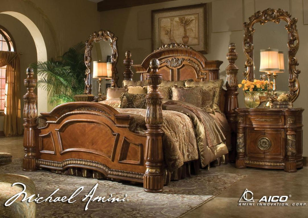 Villa Valencia King Poster Bed in Chestnut - Furniture Max (Falls Church,VA) *