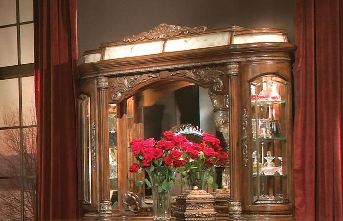Villa Valencia Mirror with Lighting Box in Chestnut - Furniture Max (Falls Church,VA) *