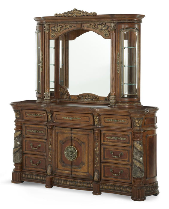 Villa Valencia Mirror with Lighting Box in Chestnut - Furniture Max (Falls Church,VA) *
