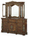 Villa Valencia Mirror with Lighting Box in Chestnut - Furniture Max (Falls Church,VA) *