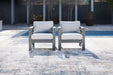 Amora Outdoor Lounge Chair with Cushion (Set of 2) - Furniture Max (Falls Church,VA) *
