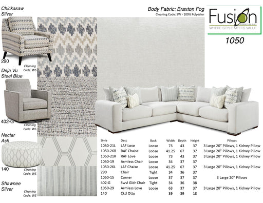 290 CHICKASAW SILVER ACCENT CHAIR - Furniture Max (Falls Church,VA) *
