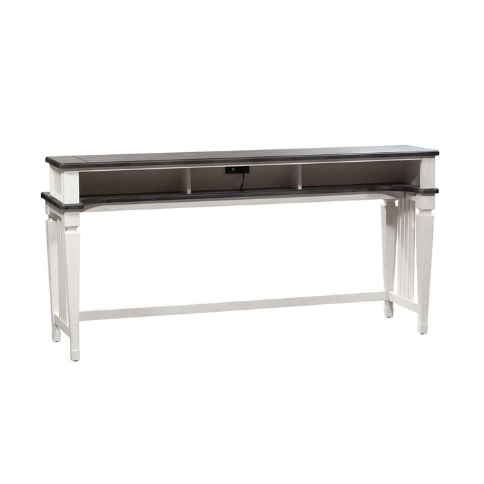 Liberty Allyson Park Console Bar Table in Wirebrushed White