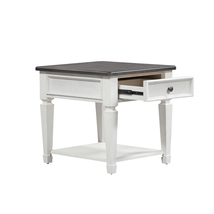 Liberty Allyson Park Drawer End Table in Wirebrushed White - Furniture Max (Falls Church,VA) *