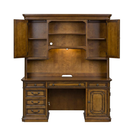 Liberty Amelia Jr Executive Credenza with Hutch in Antique Toffee - Furniture Max (Falls Church,VA) *