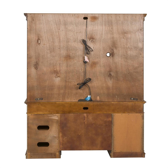 Liberty Amelia Jr Executive Credenza with Hutch in Antique Toffee - Furniture Max (Falls Church,VA) *
