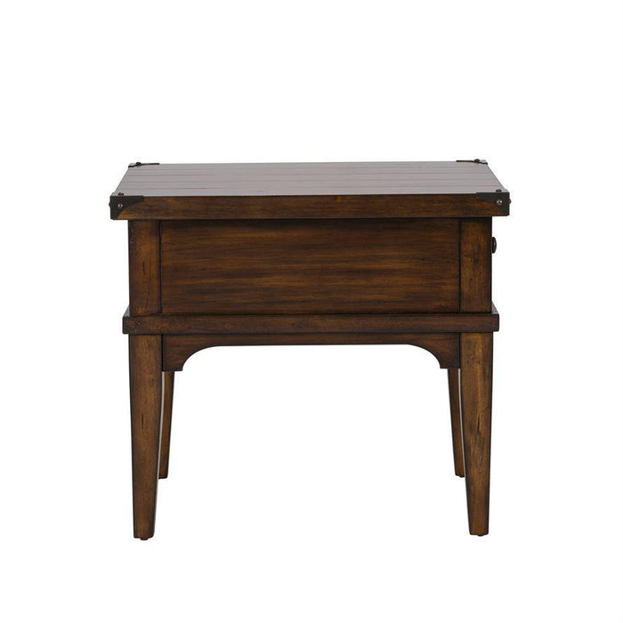 Liberty Aspen Skies End Table in Russet Brown