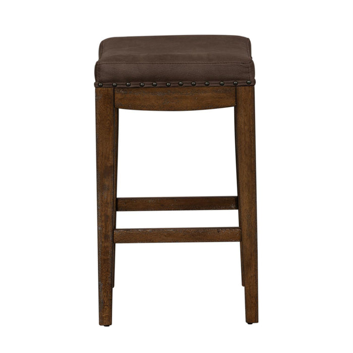 Liberty Aspen Skies Uph Barstool in Weathered Brown