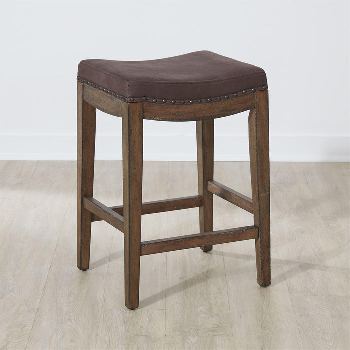 Liberty Aspen Skies Uph Barstool in Weathered Brown