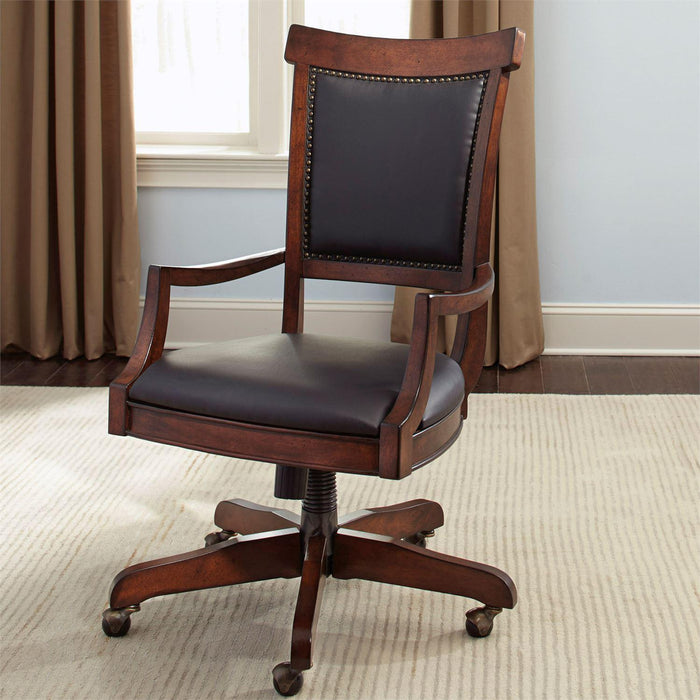 Liberty Brayton Manor Jr Executive Desk Chair (RTA) in Cognac - Furniture Max (Falls Church,VA) *
