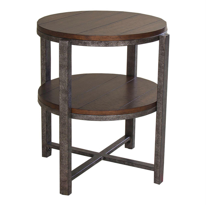 Liberty Breckinridge Round End Table in Mahogany