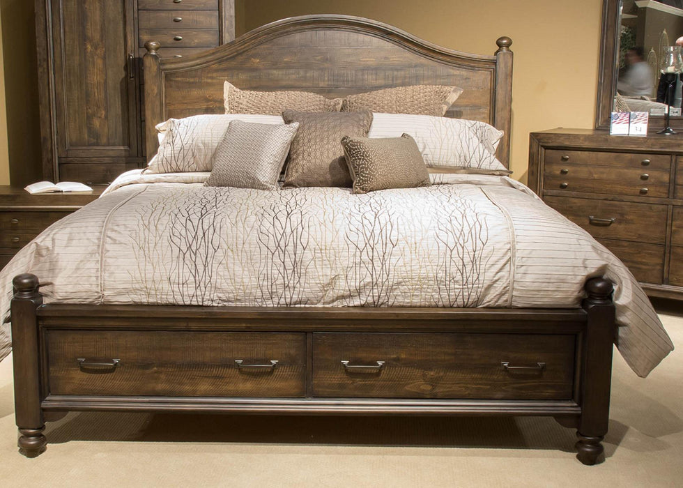 Liberty Catawba Hills Queen Poster Bed in Peppercorn 816-BR-QPS