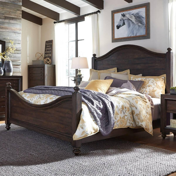 Liberty Catawba Hills King Poster Bed in Peppercorn 816-BR-KPS - Furniture Max (Falls Church,VA) *