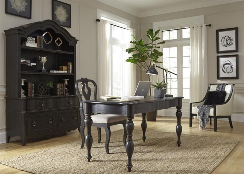 Liberty Chesapeake Credenza with Hutch in Wire Brushed Antique Black 493-HO-CHS - Furniture Max (Falls Church,VA) *