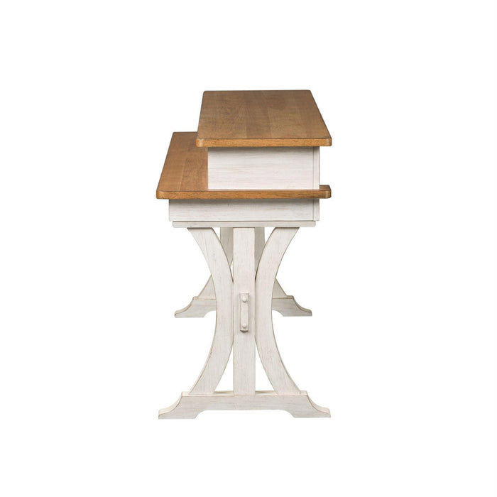 Liberty Farmhouse Reimagined Console Bar Table in Antique White - Furniture Max (Falls Church,VA) *