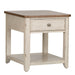 Liberty Farmhouse Reimagined End Table with Basket in Antique White - Furniture Max (Falls Church,VA) *