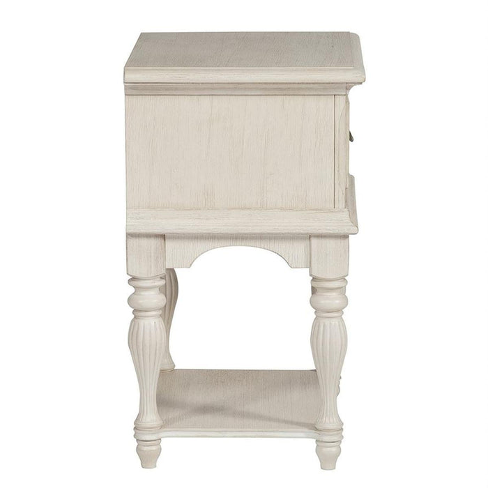 Liberty Funiture Bayside Leg Nightstand in Antique White