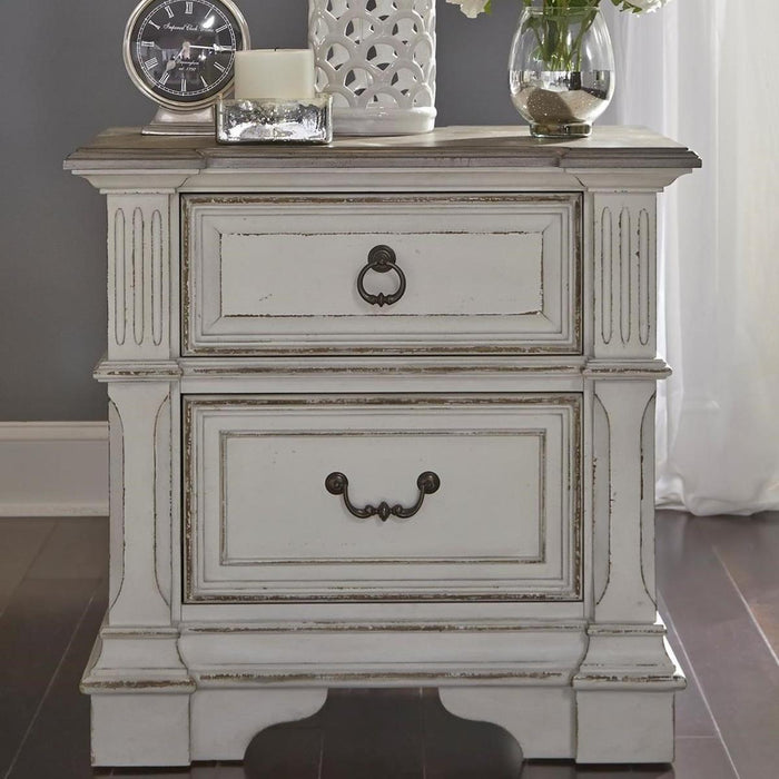 Liberty Furniture Abbey Park Drawer Nightstand in Antique White