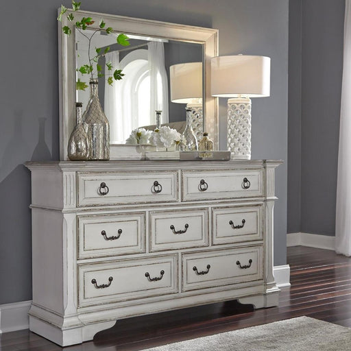 Liberty Furniture Abbey Park Mirror in Antique White - Furniture Max (Falls Church,VA) *